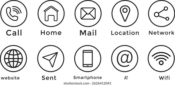 site local de contato, endereço, e-mail, ícones vetor, Contacte-nos ícone set.sent, rede, Site, correio, telefone, símbolo de estilo preto simples,
