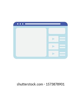 website content information learning online icon vector illustration