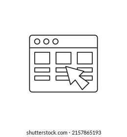 website content or template website icon in line style icon, style isolated on white background