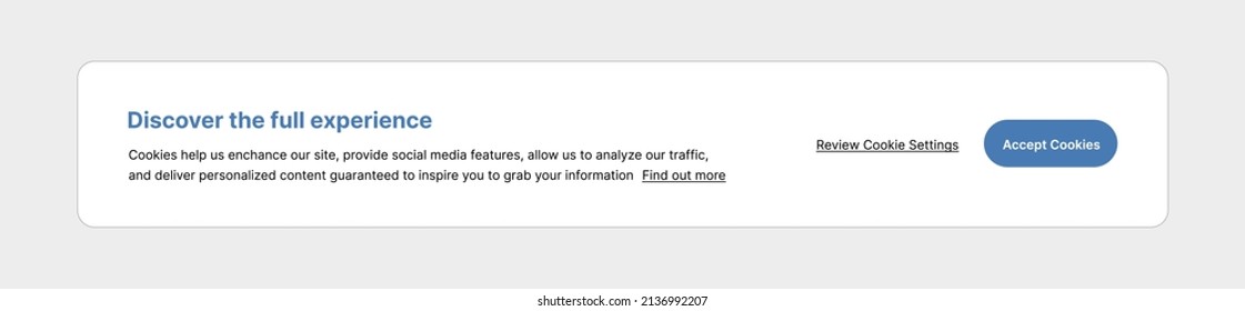 website cookie settings popup banner, 
 modern user interface components vector