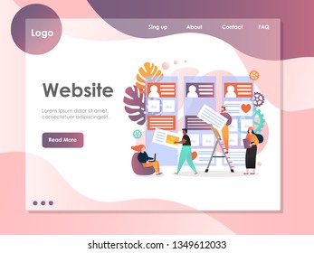 Website creation, maintenance, content and design update services. Vector website template, web page and landing page design for web site and mobile site development.