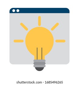website creativity learning home education vector illustration flat style icon