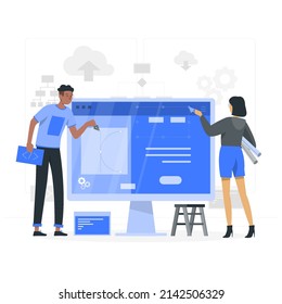 Website Creator Concept Illustrarion Vector