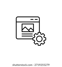 Conceito De Personalização De Site Com Cogwheel E Imagem