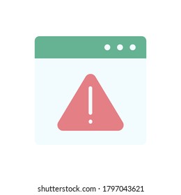 Website cyber attack alert icon. Simple color vector elements of hacks icons for ui and ux, website or mobile application