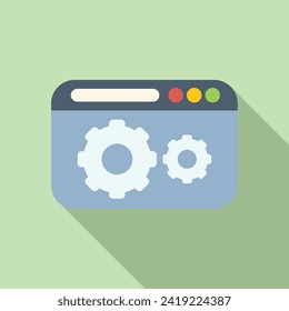 Website data search icon flat vector. Digital chart. Global seo