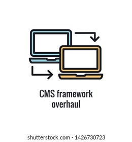 Website Data Transfer Icon w arrow imagery of transfer