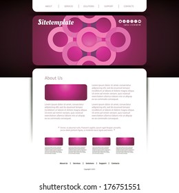 Website Design with Abstract Header Pattern