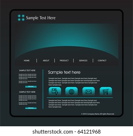 Website design black template