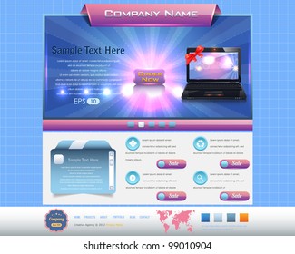 Website design Business Style vector elements