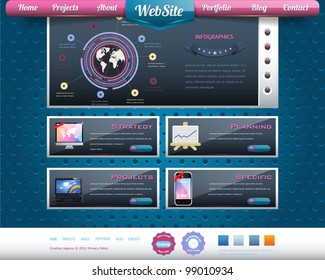 Website design Business Style vector elements