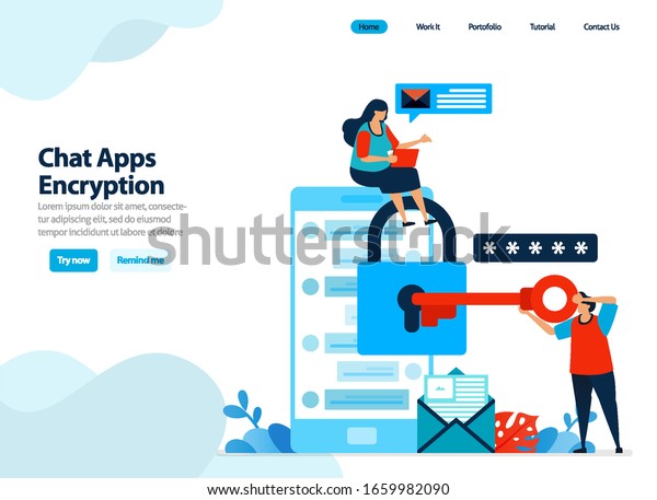 Website Design Chat Apps Encryption Mobile Stock Vector Royalty Free Website Design Chat Apps Encryption Mobile Stock Vector Royalty Free