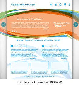 Website design colorful, vector