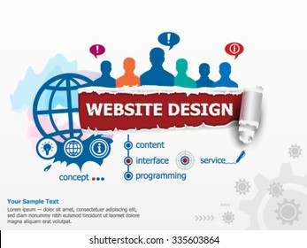 Website design concept and group of people. Set of flat design illustration concepts for business, consulting, finance, management, career, human resources.  
