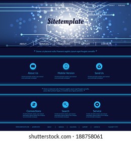 Website Design with Digital Connections Pattern