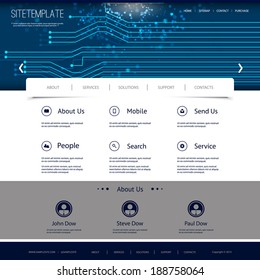 Website Design with Digital Connections Pattern