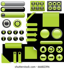 website design elements - buttons in green color