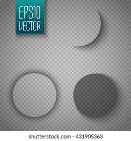 Website Design Elements on Isolated background. Set of transparent realistic shadow effects. Vector illustration