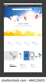Website design with fantasy abstract background, Vector Eps 10