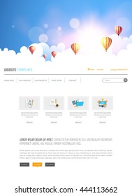 Website design with fantasy abstract background, Vector Eps 10