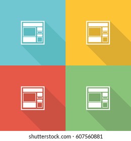 Website Design Flat Icon Concept