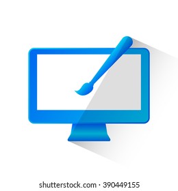 Website design flat icon isolate on white background vector illustration eps 10