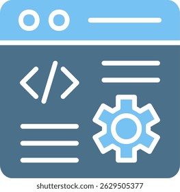 Website Design Glyph Two Colour Icon
