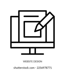 website design icon. Line Art Style Design Isolated On White Background