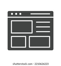 Website Design icon vector image. Can also be used for Search Engine Optimization. Suitable for mobile apps, web apps and print media.