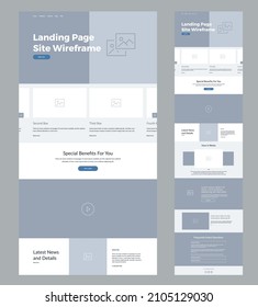 Website design. Landing page template.