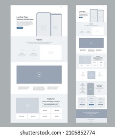 Website-Design. Seitenvorlage für die Landung.