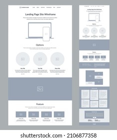 Website design. Landing page template.