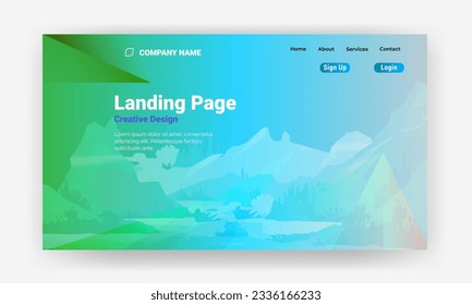 Website design or landing page template.