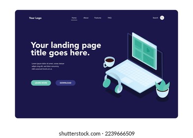 Website Design Landing Page Vectorart