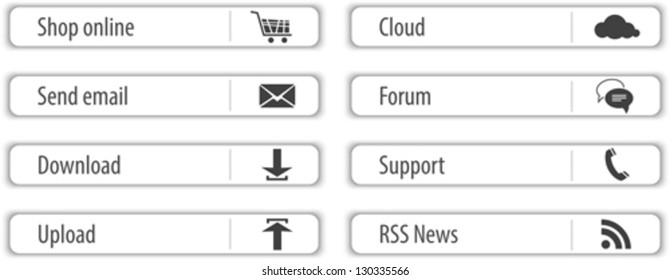 Website design light gray elements and modules. Vector illustration
