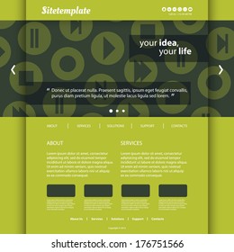 Website Design with Music Icons