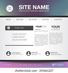 Website design on blurred background with your text eps 10 vector illustration