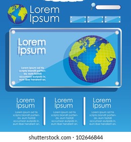 website design on the planet earth vector illustration