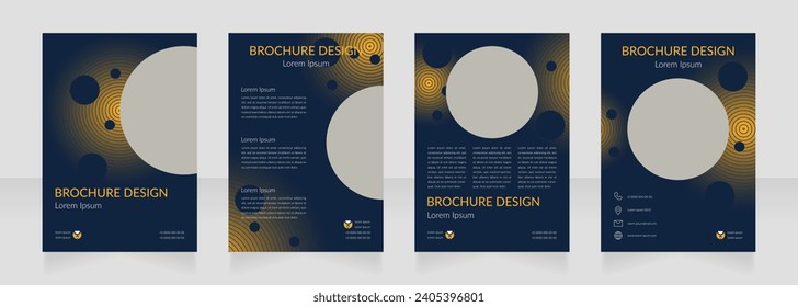 Website design and programming blank brochure design. Template set with copy space for text. Premade corporate reports collection. Editable 4 paper pages
