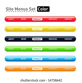 Website design set. All elements are separate objects and editable.