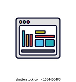 Website design, Technology internet media layout development page and communication theme Vector illustration