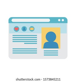 Website design, Technology internet media layout development page and communication theme Vector illustration