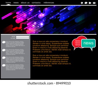 Website design template