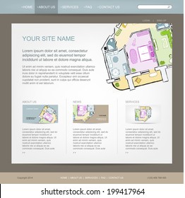 Website design template for building company