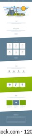 Website Design Template Ecological Theme Vector illustration mobile website design and development. Creative concept, easy to edit and customize.