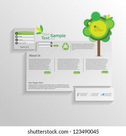 Website Design Template Ecological Theme