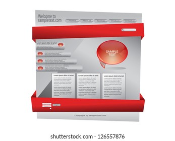 Website Design Template, eps10