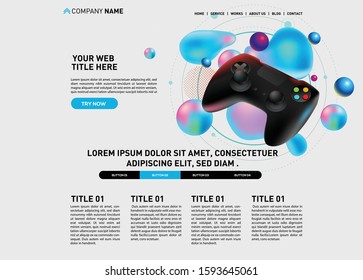 Website design template for gaming