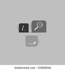 Website Design template for the info graphics with icons on the theme of internet