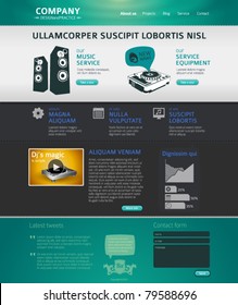 Modelo de design de site com infográficos